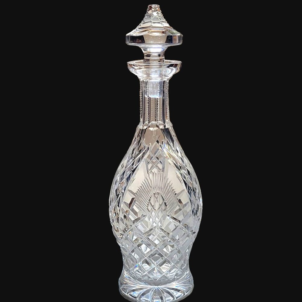 13" Tall Waterford Crystal ☘️ Shannon Jubilee Decanter, vintage Ireland Made